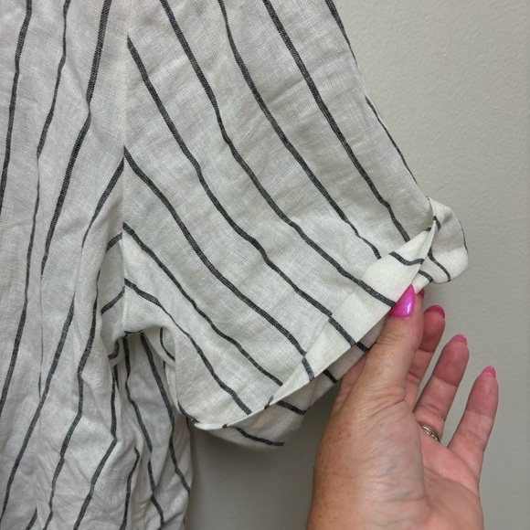 Sanctuary Striped Linen Blend Button Down Top - Picture 8 of 12